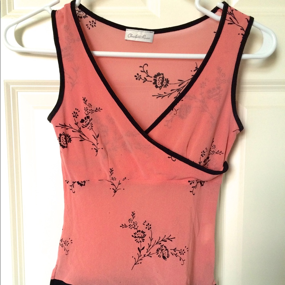 Asian Inspired floral Crossover Top